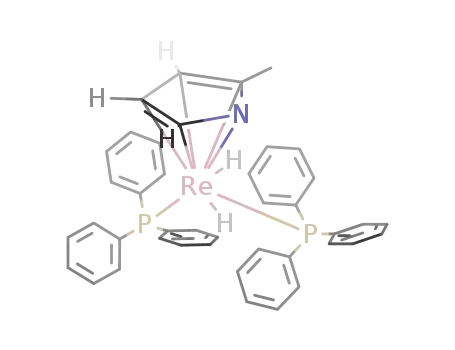 Molecular Structure of 96213-50-2 ({(C<sub>6</sub>H<sub>5</sub>)3P}2ReH<sub>2</sub>(NC<sub>4</sub>H<sub>3</sub>(CH<sub>3</sub>)))
