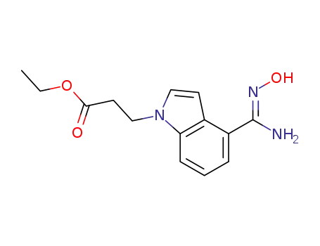 ethyl 3-{4-[(hydroxyimino)(fmino)methyl]-1H-indol-1-yl}propanoate