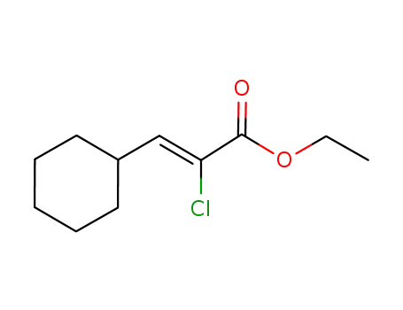 Molecular Structure of 1012043-68-3 (ethyl (Z)-2-chloro-3-cyclohexylacrylate)