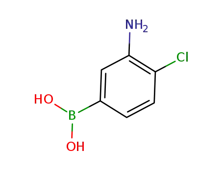 Molecular Structure of 850689-36-0 (3-AMINO-4-CHLOROPHENYLBORONIC ACID)