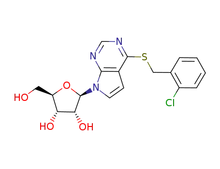 4-[(2-chlorobenzyl)thio]-7-(β-D-ribofuranosyl)-7H-pyrrolo[2,3-d]pyrimidine