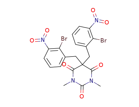 Molecular Structure of 1135372-45-0 (5,5-bis(2-bromo-3-nitrobenzyl)-1,3-dimethylbarbituric acid)
