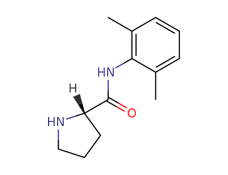 Molecular Structure of 151416-29-4 ((S)-[N-(2,6-dimethylphenyl)]-2-pyrrolidinecarboxamide)