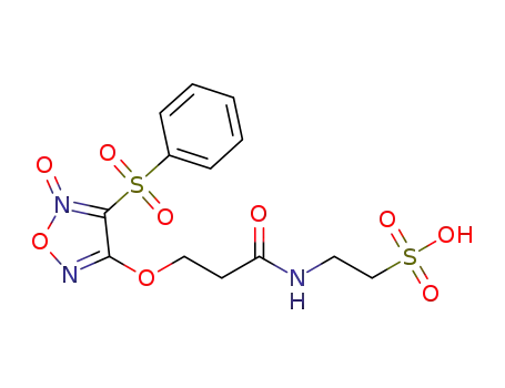 2-[(3-{[5-oxido-4-(phenylsulphonyl)-1,2,5-oxadiazol-3-yl]-oxy}-propionyl)-amino]-ethanesulphonic acid
