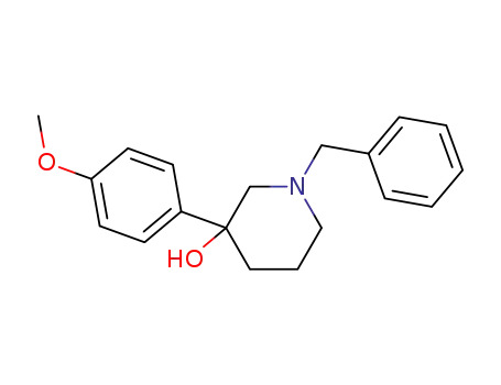 Molecular Structure of 946159-38-2 (1-benzyl-3-(4-methoxyphenyl)piperidin-3-ol)