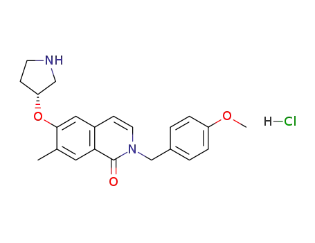 2-(4-methoxybenzyl)-7-methyl-6-((R)-pyrrolidin-3-yloxy)-2H-isoquinolin-1-one hydrochloride