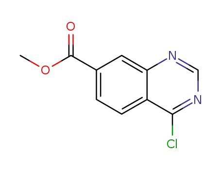 Molecular Structure of 183322-47-6 (7-Quinazolinecarboxylic acid, 4-chloro-, methyl ester)