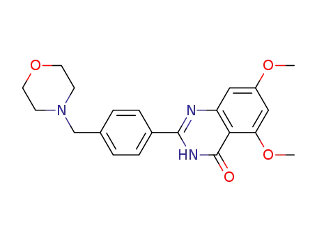 Molecular Structure of 1044871-88-6 (5,7-dimethoxy-2-(4-(morpholinomethyl)phenyl)quinazolin-4(3H)-one)