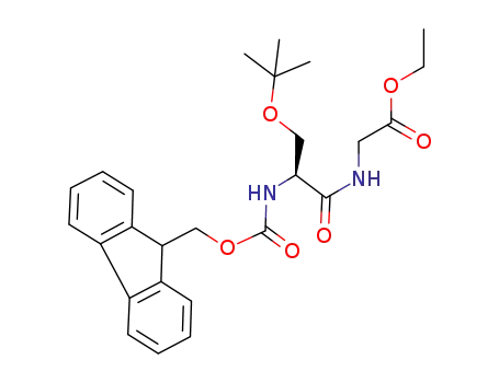 Molecular Structure of 1028450-88-5 (N-fluorenylmethoxycarbonyl-O-tert-butyl-L-seryl-glycine ethyl ester)
