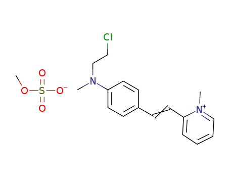 Pyridinium,
2-[2-[4-[(2-chloroethyl)methylamino]phenyl]ethenyl]-1-methyl-, methyl
sulfate