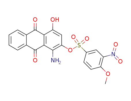 Molecular Structure of 16517-82-1 (4-Methoxy-3-nitro-benzenesulfonic acid 1-amino-4-hydroxy-9,10-dioxo-9,10-dihydro-anthracen-2-yl ester)