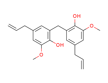 Molecular Structure of 115003-43-5 (Phenol, 2,2'-methylenebis[6-methoxy-4-(2-propenyl)-)