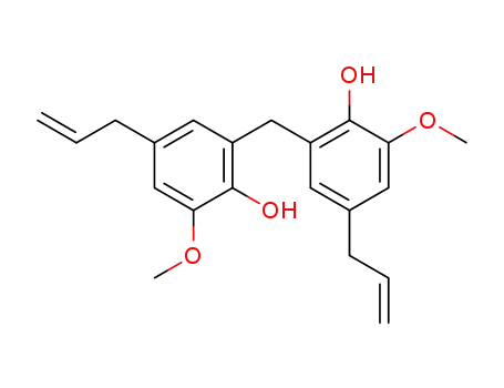 Molecular Structure of 115003-43-5 (Phenol, 2,2'-methylenebis[6-methoxy-4-(2-propenyl)-)