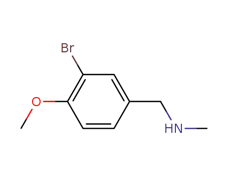 Molecular Structure of 645378-58-1 ((3-bromo-4-methoxy-benzyl)-methyl-amine)