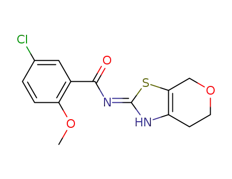 (Z)-5-chloro-N-(6,7-dihydro-1H-pyrano[4,3-d]thiazol-2(4H)-ylidene)-2-methoxybenzamide