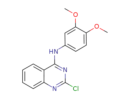 Molecular Structure of 827030-99-9 (4-Quinazolinamine, 2-chloro-N-(3,4-dimethoxyphenyl)-)