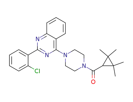 (4-(2-(2-chlorophenyl)quinazolin-4-yl)piperazin-1-yl)(2,2,3,3-tetramethylcyclopropyl)methanone