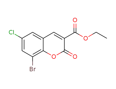 8-bromo-6-chloro-2-oxo-2H-1-benzopyran-3-carboxylic acid ethyl ester