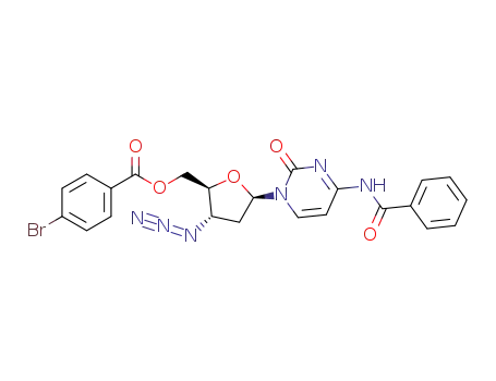 Molecular Structure of 1093283-41-0 (3'-azido-N<sub>4</sub>-benzoyl-5'-O-(p-bromobenzoyl)-2',3'-dideoxycytidine)