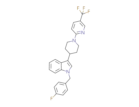 4-[1-(4-fluoro-benzyl)-1H-indol-3-yl]-5'-trifluoromethyl-3,4,5,6-tetra-hydro-2H-[1,2]-bipyridinyl