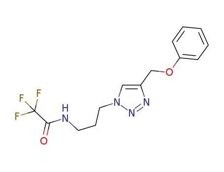 Molecular Structure of 1092497-19-2 (2,2,2-trifluoro-N-[3-(4-phenoxymethyl-[1,2,3]triazol-1-yl)-propyl]-acetamide)