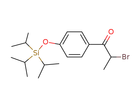 Molecular Structure of 134136-66-6 (1-Propanone, 2-bromo-1-[4-[[tris(1-methylethyl)silyl]oxy]phenyl]-)