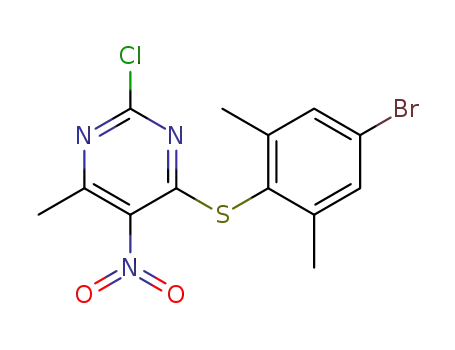 4-(4-bromo-2,6-dimethylphenylthio)-2-chloro-6-methyl-5-nitropyrimidine
