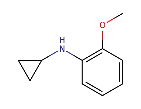 Molecular Structure of 348579-13-5 (Benzenamine, N-cyclopropyl-2-methoxy- (9CI))