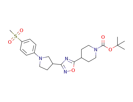 tert-butyl 4-(3-(1-(4-(methylsulfonyl)phenyl)pyrrolidin-3-yl)-1,2,4-oxadiazol-5-yl)piperidine-1-carboxylate