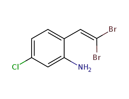 Molecular Structure of 1067249-68-6 (5-chloro-2-(2,2-dibromo-vinyl)-phenylamine)