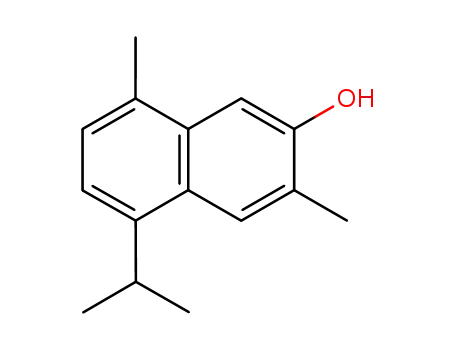 Molecular Structure of 2102-75-2 (3,8-Dimethyl-5-isopropyl-2-naphthol)