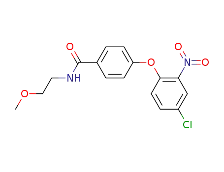 Molecular Structure of 943617-69-4 (4-(4-chloro-2-nitrophenoxy)-N-(2-methoxyethyl)benzamide)