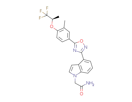 2-[4-(5-{3-methyl-4-[(1R)-2,2,2-trifluoro-1-methylethoxy]phenyl}-1,2,4-oxadiazol-3-yl)-1H-indol-1-yl]acetamide