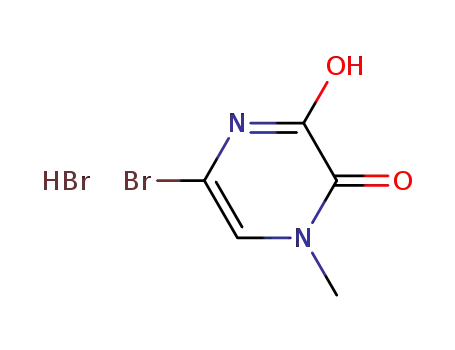 Molecular Structure of 1133433-93-8 (5-Bromo-3-hydroxy-1-methylpyrazin-2(1H)-one)