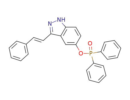 Phosphinic acid, diphenyl-, 3-[(1E)-2-phenylethenyl]-1H-indazol-5-yl
ester