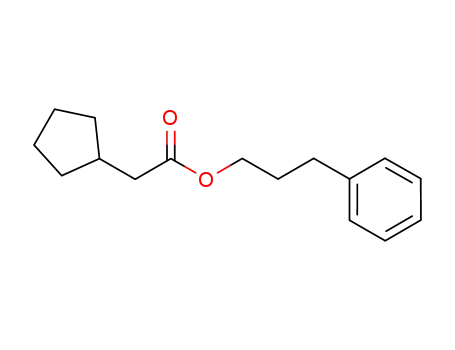 Molecular Structure of 1010447-33-2 (3-phenylpropyl 2-cyclopentylacetate)