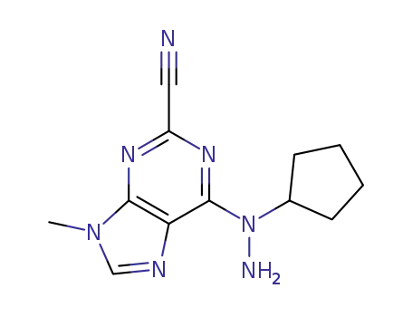 6-(1-cyclopentylhydrazino)-9-methyl-9H-purine-2-carbonitrile
