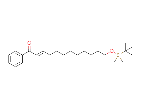 Molecular Structure of 1009377-13-2 ((E)-12-(tert-butyldimethylsilyloxy)-1-phenyldodec-2-en-1-one)