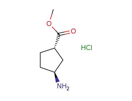 Molecular Structure of 222530-29-2 (Cis Methyl 3-aMinocyclopentanecarboxylate hydrochloride)