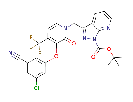 tert-butyl 3-{[3-(3-chloro-5-cyanophenoxy)-2-oxo-4-(trifluoromethyl)pyridin-1(2H)-yl]methyl}-1H-pyrazolo[3,4-b]pyridine-1-carboxylate