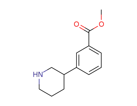 Molecular Structure of 343966-00-7 (3-(3-METHOXYCARBONYLPHENYL) PIPERIDINE HCL)