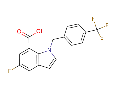 5-fluoro-1-[4-trifluoromethyl-benzyl]-1H-indole-7-carboxylic acid