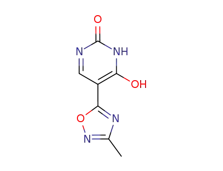 Molecular Structure of 1138450-62-0 (6-hydroxy-5-(3-methyl-1,2,4-oxadiazol-5-yl)-2(1H)-pyrimidinone)