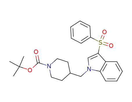1-Piperidinecarboxylic acid,
4-[[3-(phenylsulfonyl)-1H-indol-1-yl]methyl]-, 1,1-dimethylethyl ester