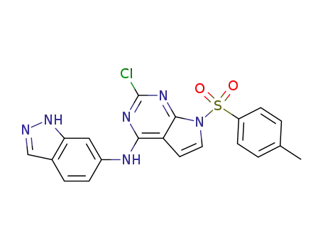 2-chloro-N-(1H-indazol-6-yl)-7-tosyl-7H-pyrrolo[2,3-d]pyrimidin-4-amine