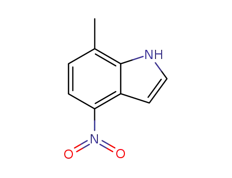 Molecular Structure of 10553-07-8 (1H-Indole, 7-methyl-4-nitro-)