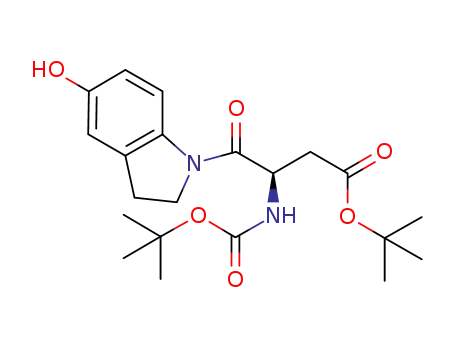 (3R)-[N-(tert-butoxycarbonyl)amino]-4-(5-hydroxy-2,3-dihydro-1H-indol-1-yl)-4-oxobutyric acid tert-butyl ester