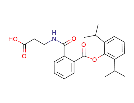Molecular Structure of 847829-35-0 (Benzoic acid, 2-[[(2-carboxyethyl)amino]carbonyl]-,
1-[2,6-bis(1-methylethyl)phenyl] ester)