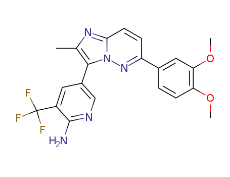 5-[6-(3,4-dimethoxy-phenyl)-2-methyl-imidazo[1,2-b]pyridazin-3-yl]-3-trifluoromethyl-pyridin-2-ylamine