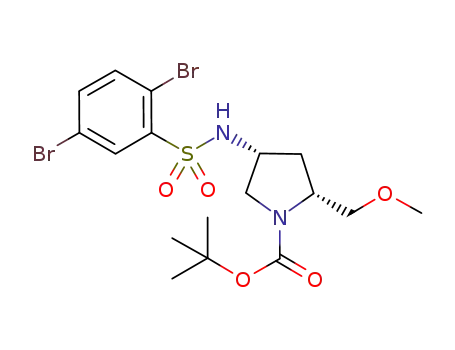 1,1-dimethylethyl (2R,4R)-4-{[(2,5-dibromophenyl)sulfonyl]amino}-2-[(methyloxy)methyl]-1-pyrrolidinecarboxylate